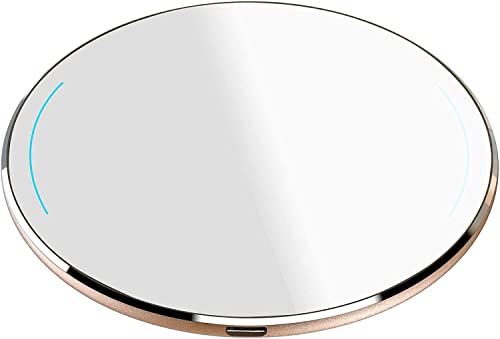 Tozo W1 Wireless Charger Thin Aviation Aluminum Computer Numerical Control Technology Fast Charging Pad Gold (No Ac Adapter) #TOP7