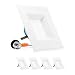 Parmida (4 Pack) 6 inch Dimmable LED Square Retrofit Recessed Downlight, 12W (100W Replacement), 950lm, 5000K (Day Light), Energy Star & ETL, LED Ceiling Can Light, LED Trim