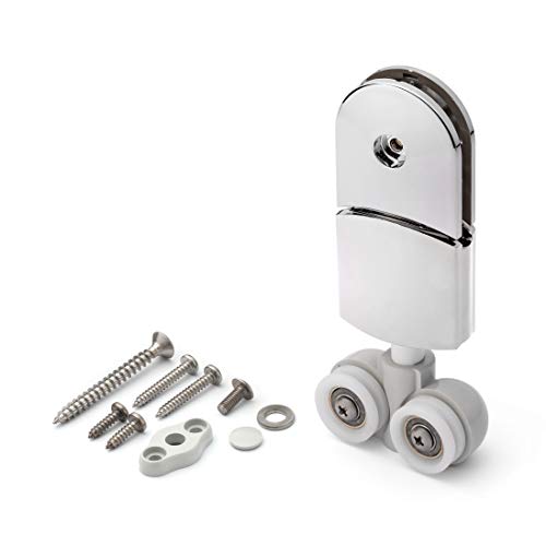 Roues rainurées de type cintre J047 avec finitions chromées pour douche - 2