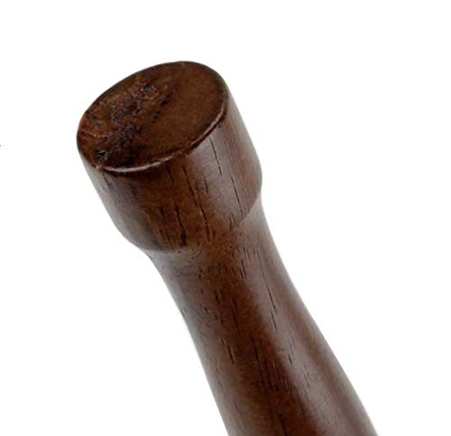 (Pack of 6) Wooden Muddler for Cocktails Flat Head Bar Muddler Lacquered Walnut Wood Mint Muddler for Mojitos