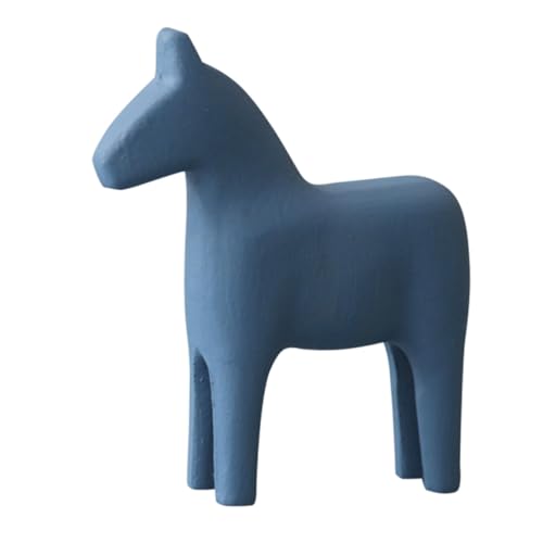 Statue cheval sculpté main ornement de bureau pour salon et lieu de travail