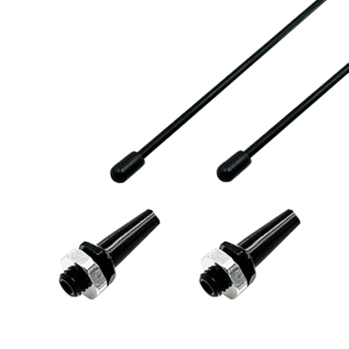 2PCS RC Boat Aluminium M6 Antenna Mount Base with Antenna Tube Sleeve for RC Boat Ship Car DIY Model Toy Building Parts (Black)