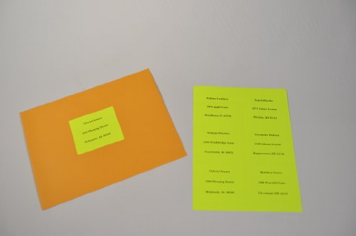 Compulabel 312401 Fluorescent Yellow Address Labels For Laser Printers, 4 X 3 1/3 Inch, Permanent Adhesive, 6 Per Sheet, 100 Sheets Per Carton #TOP4