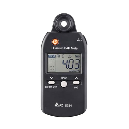 AZ-8584 PAR Meter AZ8584 Pocket Size Wide Range Full Spectrum Photosynthetically Active Radiation Meter | Spectral Range 400±10nm~700±10nm | Measurement Range 0~5000 ?mol/m2/sec AZ 8584