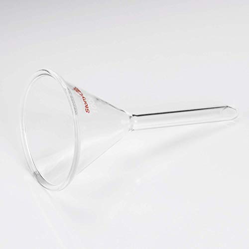 Stonylab 2-Pack Glass Heavy Wall Funnel Borosilicate Glass Funnel, Short Stem 100Mm Diameter, 100Mm Stem Length #TOP7