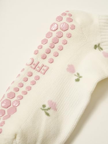 Image of Shapes Studio Half Calf Grip Socks, Cute Fruit Pilates Socks, Ruffle Socks, Non-Slip for Barre Yoga