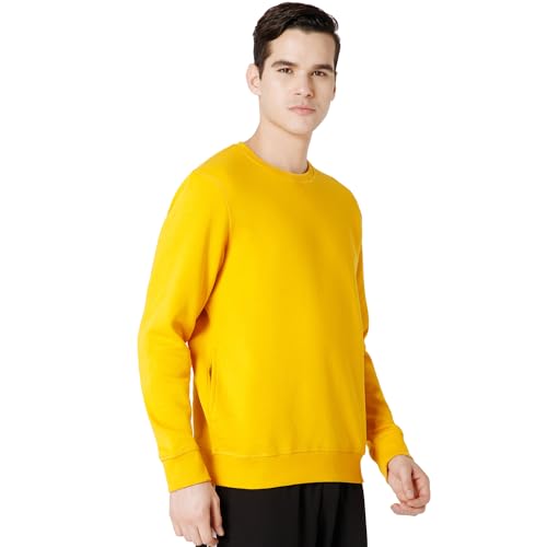 Image of BODYACTIVE Men Full Sleeve Solid Sweatshirt