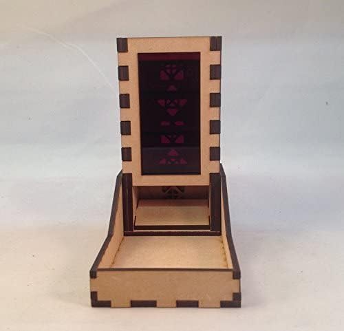 Mini Dice Tower v1 Purple Acrylic Window Laser Cut MDF Unique Fast Shipping