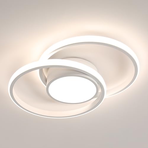 Comely Plafoniera LED Soffitto, 42W 4350LM Lampada da Soffitto Moderna Camera da Letto, Luce Naturale 4500K Lampadario Led Soffitto Moderno Bianco per Soggiorno Cucina Bagno Corridoio