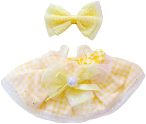niannyyhouse 10cm-15cm 20cm Plush Doll Clothes Headdress Dress Stuffed Toy Dressup Compatible with 17cm Labubu Doll (Yellow, 10cm-15cm) niannyyhouse 10cm-15cm 20cm Plush Doll Clothes Headdress Dress Stuffed Toy Dressup Compatible with 17cm Labubu Doll (Yellow, 10cm-15cm)