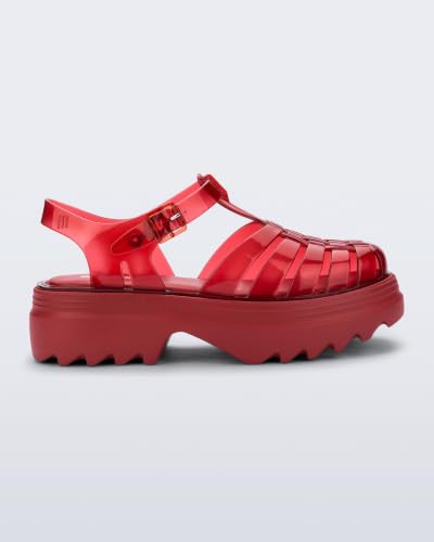 Image of Melissa Possession Platform II Jelly Sandals for Women - Classic Fisherman-Style Chunky Platform with Adjustable Ankle Strap, Lightweight EVA Sole, and Non-Slip Traction