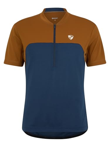 Ziener NARIUS Maillot de Ciclismo para Hombre, Bicicleta de montaña, de Carreras, Transpirable, de Secado rápido, elástico, Manga Corta, Madera, 60