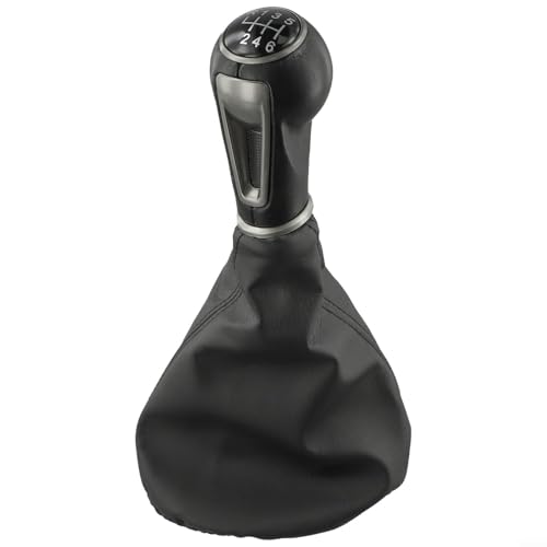 Shophubio Manual Transmission Shifter Knob for SEAT, 5 6 Speed Gear Lever Handle, Black ABS Direct Fit Car Interior Replacement Part(6th gear)