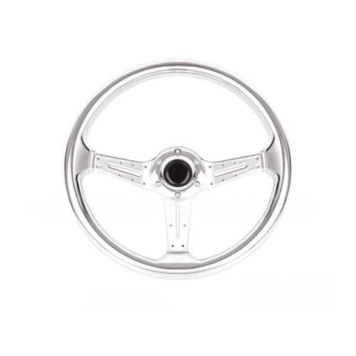 idain Universal Chrome Racing Steering Wheel