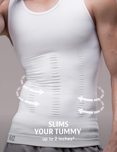 Image of DAMENSCH Form Shapewear for Men, Comfortable and Stretchy Body Shaper for Man, Posture Correcting Tummy Tucker, Breathable Compression T Shirt, Ideal for Parties Shirt Tucker for Men