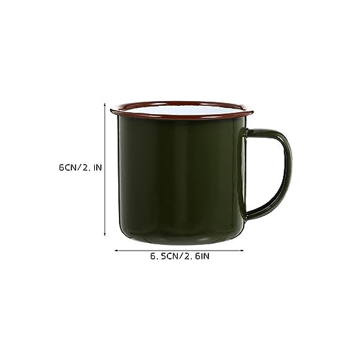 Tazas de café esmaltadas de metal retro que resisten caídas en tus viajes 3