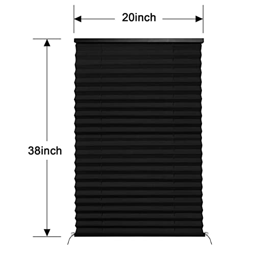 Image of NOVINO RV Shades for Camper Window,RV Blinds Camper Blinds for Travel Trailers,Motorhome Pleated Window Shades-20 W x 38 inch L
