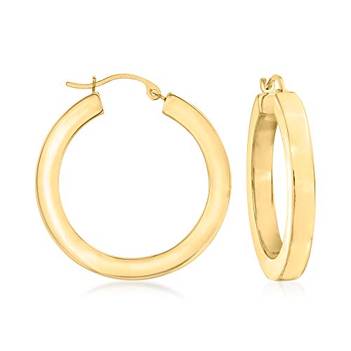 Ross-Simons Andiamo 14kt Yellow Gold Over Resin Hoop Earrings For Women