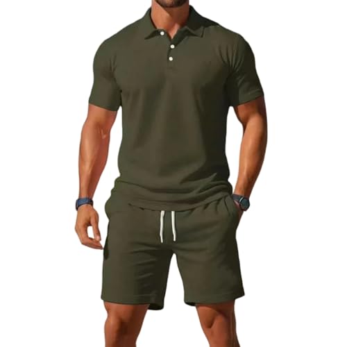 Chemise d'été boutonnée et short en maille pour vos journées décontractées et terrasses