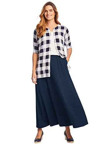 Woman Within Women's Plus Size 7-Day Maxi Skirt - 1X, Black #TOP2