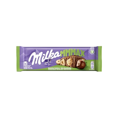 Milka MMMAX Tableta Grande de Chocolate con Leche de los Alpes con Avellanas Enteras 250 g
