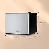 Klarstein Geheimversteck minilodówka - 17 l, 26 dB, cicha praca, wyjmowana półka, regulacja temperatury, srebrna