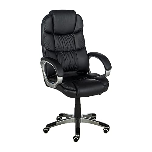 CURATA IN OGNI DETTAGLIO: Fornisce una comodità eccellente perché è progettata un design ergonomico a forma di S che segue le linee del tuo corpo e riduce lo stress su spalle e schiena. Lo schienale ricurvo permette di avere una postura corretta e di ridurre il rischio di dolori articolari. Dotata di pistone a gas certificato BIFMA e SGS che permette la rotazione a 360° e la regolazione dell'altezza della sedia fino ad un massimo di 130 cm.