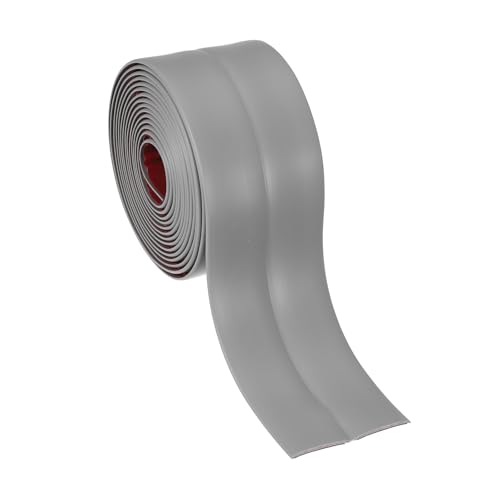 PATIKIL Paraspigoli per pareti 6cm x 3 metri, protezione bordi autoadesiva flessibile paraspigoli listello decorativo per soffitto piano di lavoro, grigio