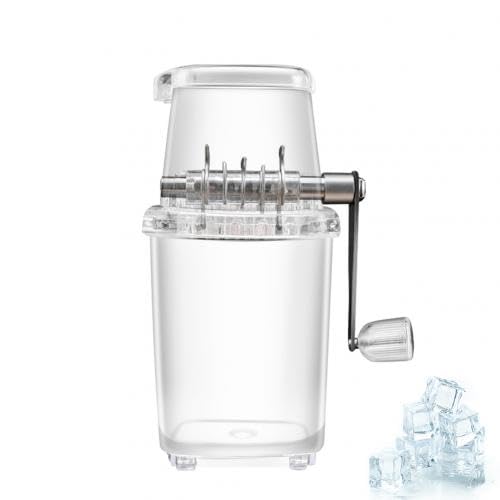 Chougnar Kitchen Bar Manual Ice Crusher Transparent Ice Crusher Machine Ice Crusher Cutter Chopper Grinder Hand Crank Machine Bar Tools - (Color: White)
