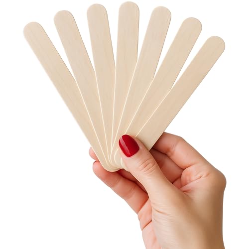 Belle Vous Lot de 500 spatules en bois pour cire - Tailles variées - Spatules épilation cire chaude/tiède pour sourcils, moustache, visage, corps, jambes