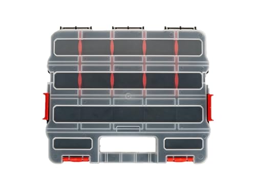 Werkzeugkoffer leer Organizer S Sortierbox Set verbindbar Fächer einteilbar 33x27x6cm Box für kleinteile Magazin Schraubenkoffer (3)