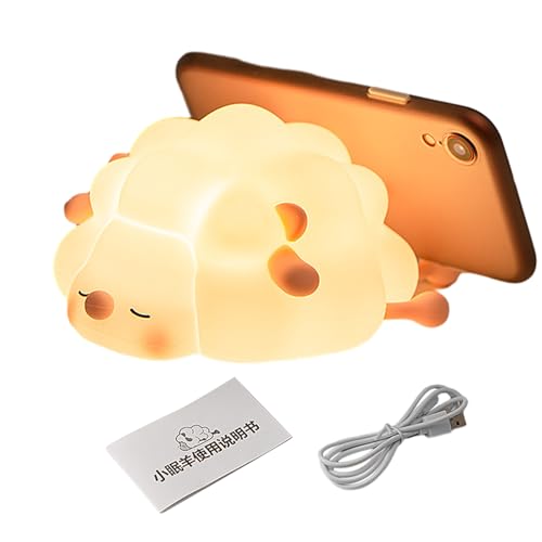 Lâmpada de cabeceira sensível ao toque | Luz noturna LED com lindo design de cordeiro, lâmpada com l