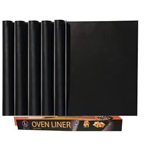 Oven Liner by Joyclick (5 Pack) – Teflon Oven Liners for Bottom of Oven for Gas, Electric and Fan Assisted Ovens…