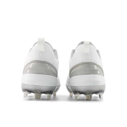 New Balance New Balance Women's FuelCell Fuse V5 Metal Softball Shoe, White/Raincloud/White, 8 M