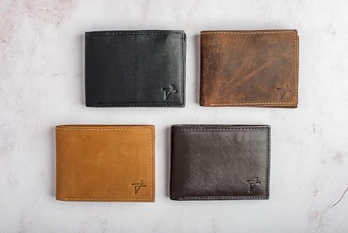 Men Leather Wallet Rfid Blocking Genuine Leather Bifold With 14 Card Slots And Center ID, RFID Safe Bifold Wallet Multi Card Slots3