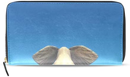 Womens Wallets Elephant On Beach Ball Leather Passport Wallet Coin Purse Girls Handbags