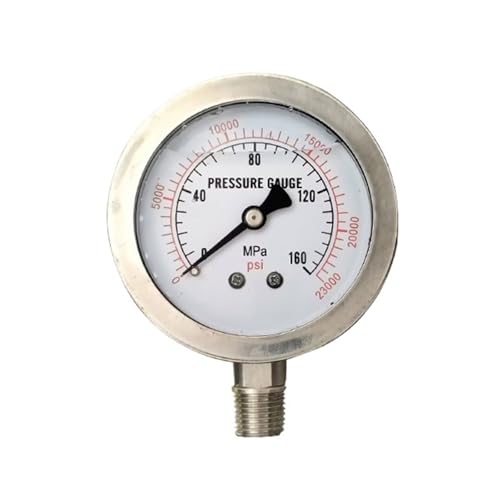 Manomètre antivibratoire en acier inoxydable YN-60BF de 160 MPa ZG1/4