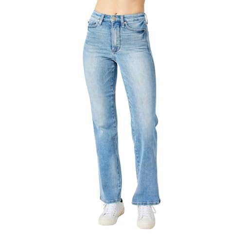 Judy Blue Women's High-Waist Jeans, Tummy Control Straight Fit Denim Pants