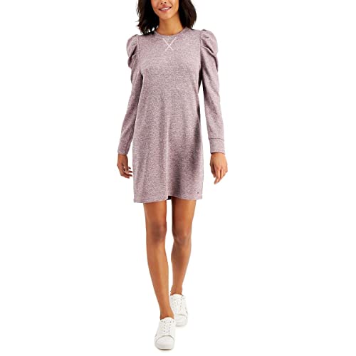 Tommy Hilfiger Women's Sportswear Puff Sleeve Lurex Dress, Pink, Medium at  Amazon Women's Clothing store