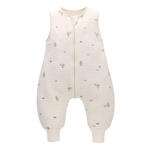 Image of Miracle Baby Sleep Sack with Feet, 1.0 TOG Sleeveless Sleeping Sack with Legs, Breathable Cotton Sleeping Bag for Toddlers