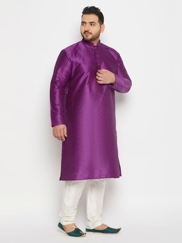 Image of Vastramay Plus Men's Silk Blend Kurta Pyjama Set
