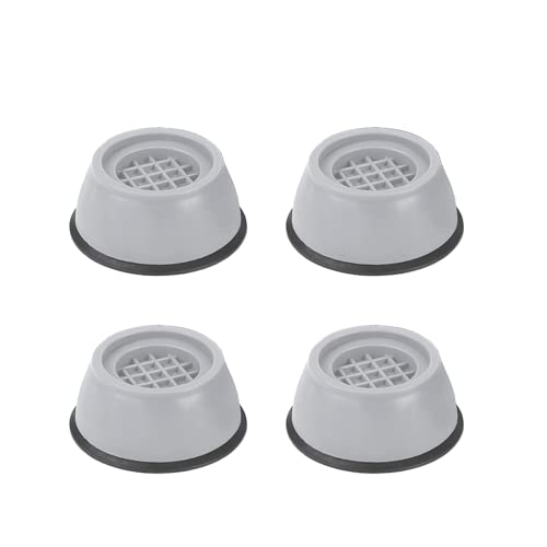 Image of RIOMAX Washer Dryer Anti Vibration Pads, Refrigerator Stand, Washing Machine Stand, Fridge Stand & Furniture Base Stand (Pack of 4), White, Standard