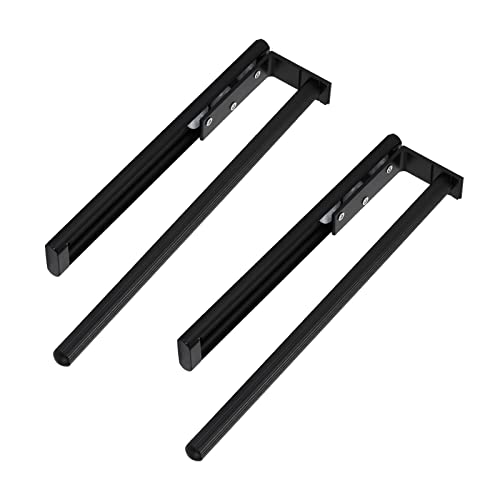 SOTECH 2 Stück Aluminium Handtuchhalter TED 1-armig schwarz matt (325-487 mm, ausziehbar) Teleskop-Handtuchauszug für Bad oder Küche
