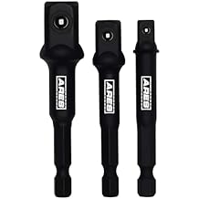 ARES 70000-3-Inch Impact Grade Socket Adapter Set - Turns Impact Drill Driver into High Speed Socket Driver - 1/4-Inch, 3/8-Inch, and 1/2-Inch Drive
