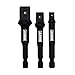 3" Impact Grade Socket Adapter/Extension Set | ARES 70000| Turns Power Drill Into High Speed Nut Driver. 1/4", 3/8", and 1/2" Drive.