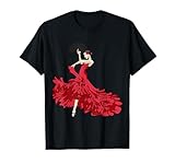 Flamenco Dancer T-Shirt Red Dress T-Shirt
