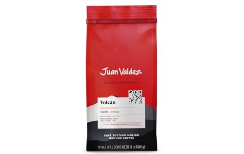 Juan Valdez Volcan Ground Coffee - Dark Roast | 100% Colombian Arabica Beans | 100% Colombian Coffee with High Body with Low Acidity And Notes of Sweet Caramel & Cocoa | 12 oz / 340 gr