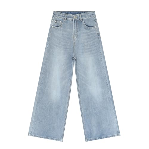 Jeans droit homme style américain rétro à rayures décontracté