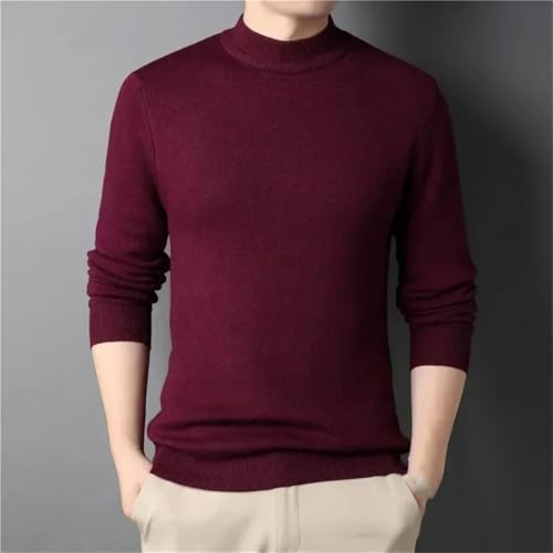 Men's Cashmere Sweater Half Turtleneck Sweaters Knit Pullovers for Male Youth Slim Knitwear Man Sweater4