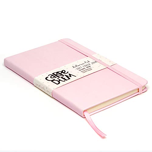 Pukka Pad, Carpe Diem Soft Cover Journal - College Ruled Notebook - 8.38 x 5.25 Inches, Ballerina Pink